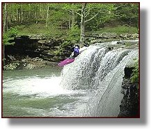 Kayaking at Falling Water Falls